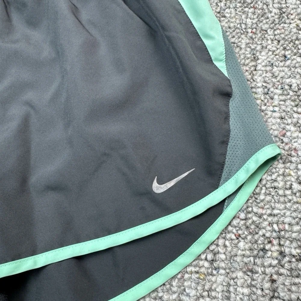 Nike Shorts Womens Small Lined Running Gym Dri Fit Gray Blue 624272-066